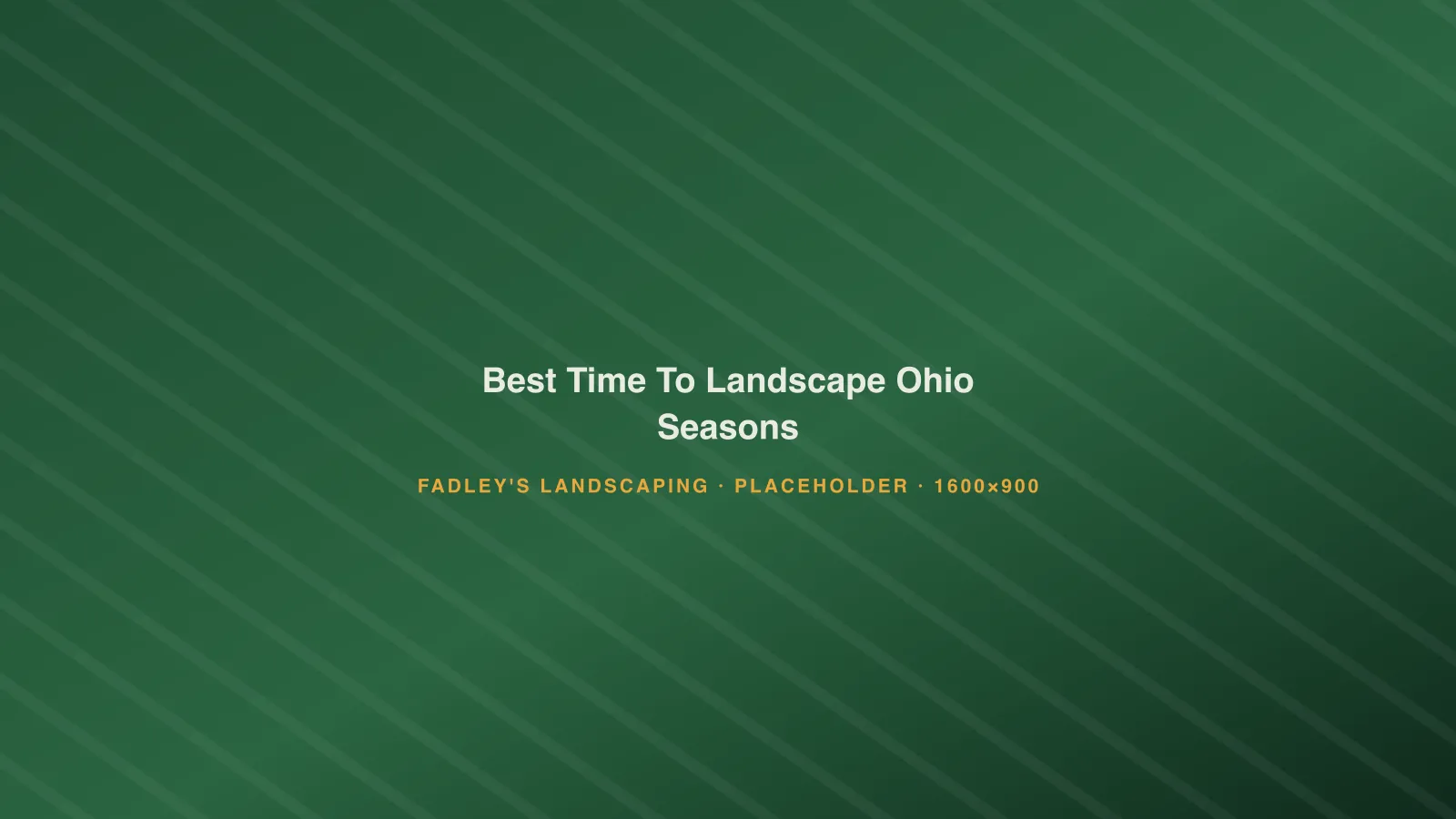 Ohio landscape shown across spring, summer and fall seasons with mature plantings