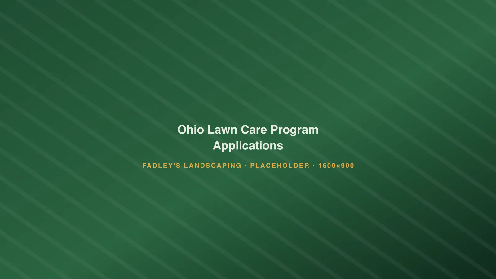 Technician applying a scheduled fertiliser treatment to a healthy cool-season lawn in Ohio