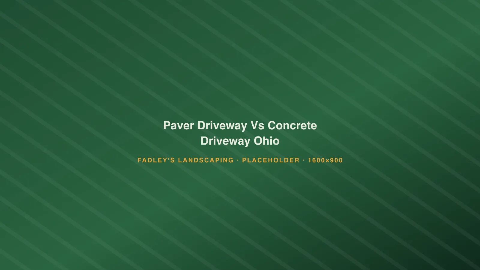 Side by side comparison of a paver driveway and a cracked concrete driveway in Northwest Ohio